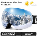 COPOZZ Outdoor Sports Ski Goggles UV400 Protection Ski Mask Male Female Anti-Fog Big Face Snow Glasses Snowboard Skiing Eyewear - sport flow