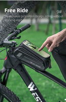 WEST BIKING Bicycle Bag 7.0 Inch Phone Bag Waterproof Front Frame Cycling Bag Sensitive Touch Screen MTB Road Bike Bag - sport flow