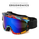 Large Frame Ski Goggles with Colorful Lens Anti-Collision Anti-Glare Lens Outdoor Sport Snow Snowboard for Snowboarding Skiing - sport flow