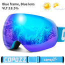 COPOZZ Outdoor Sports Ski Goggles UV400 Protection Ski Mask Male Female Anti-Fog Big Face Snow Glasses Snowboard Skiing Eyewear - sport flow