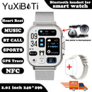 2024 Smart Watch 2 in 1 With Earphone Smartwatch Bluetooth Call Men Watch GPS Track Heart Rate Monitor Play Music SmartWatch - sport flow