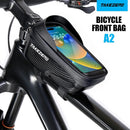 TAKEZERO A2 Mountain Bicycle Bag - Hard Shell EVA Front Bar Bag for Road Bikes, Mobile Phone Handlebar Bag - Cycling Equipment - sport flow