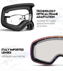 COPOZZ Outdoor Sports Ski Goggles UV400 Protection Ski Mask Male Female Anti-Fog Big Face Snow Glasses Snowboard Skiing Eyewear - sport flow