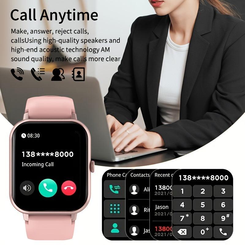 Smartwatch With 4.65cm Full Touch Screen, Text & Call Functions, 100+ Sports Modes, Pedometer, Calorie Counter, Waterproof, Compatible With Android & IOS - sport flow