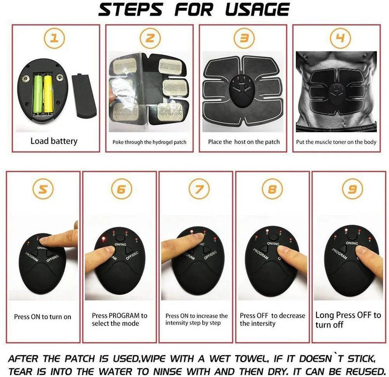 Muscle Stimulator Hips Muscle Trainer Abs EMS Wireless Smart Abdominal Muscle Toner Home Gym Workout Machine For Men Women - sport flow