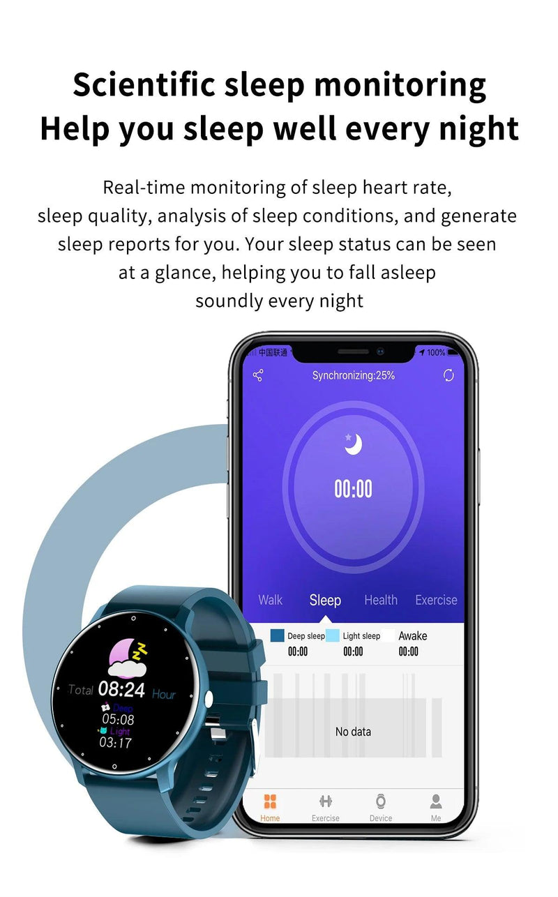 LIGE 2025 Smart Watch Women Men Lady Gift Sport Fitness Watches Heart Rate Monitor Waterproof Smartwatch For Xiaomi Android IOS - sport flow