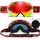 COPOZZ Outdoor Sports Ski Goggles UV400 Protection Ski Mask Male Female Anti-Fog Big Face Snow Glasses Snowboard Skiing Eyewear - sport flow