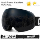 COPOZZ Outdoor Sports Ski Goggles UV400 Protection Ski Mask Male Female Anti-Fog Big Face Snow Glasses Snowboard Skiing Eyewear - sport flow