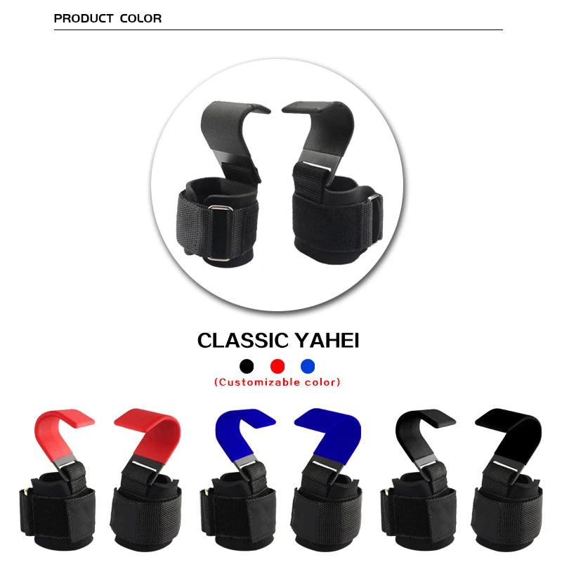 Weight Lifting Hook Grips With Wrist Wraps Hand-Bar Wrist Strap Gym Fitness Hook Weight Strap Pull-Ups Power Lifting Gloves - sport flow
