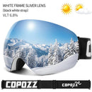 COPOZZ Outdoor Sports Ski Goggles UV400 Protection Ski Mask Male Female Anti-Fog Big Face Snow Glasses Snowboard Skiing Eyewear - sport flow