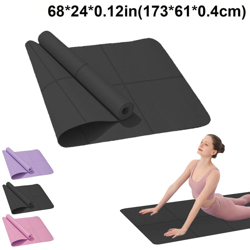 Yoga Mat Anti-skid Sports Fitness EVA Comfort Foam 4MM Thick Yoga Mat for Exercise Yoga and Pilates Gymnastics Mat - sport flow