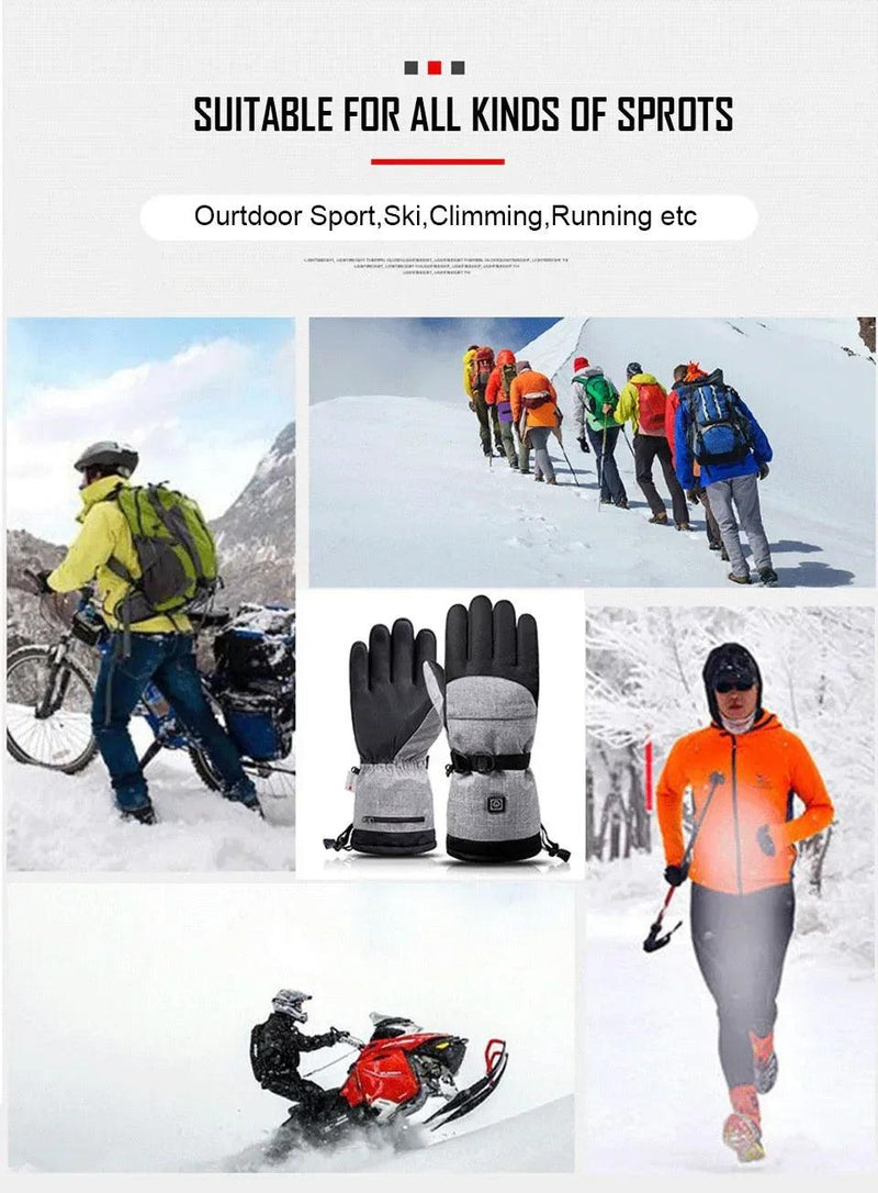 3M Cotton USB Heating Gloves Winter Hand Warmer Electric Thermal Gloves Waterproof Heated for Cycling Fishing Ski Outdoor Glove - sport flow