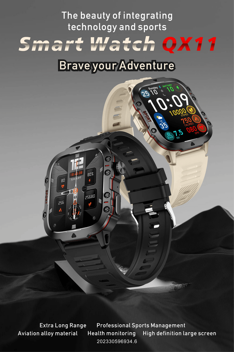 2025 New For Xiaomi Military Smart Watch Men IP68 5ATM Outdoor Sports Fitness Tracker Health Monitor 1.96" BT Call Smartwatch - sport flow