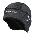 WEST BIKING Winter Fleece Cycling Cap Windproof Thermal Skull Cap Helmet Liner Running Skiing Motocycle Riding Men MTB Bike Hat - sport flow