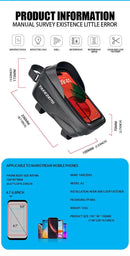 TAKEZERO A2 Mountain Bicycle Bag - Hard Shell EVA Front Bar Bag for Road Bikes, Mobile Phone Handlebar Bag - Cycling Equipment - sport flow