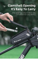 WEST BIKING Bicycle Bag 7.0 Inch Phone Bag Waterproof Front Frame Cycling Bag Sensitive Touch Screen MTB Road Bike Bag - sport flow