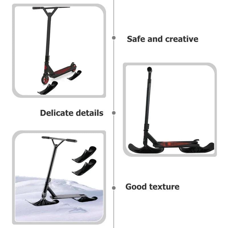 2PCS Scooter sled Warm sled board Balance bike snow ski sled - sport flow