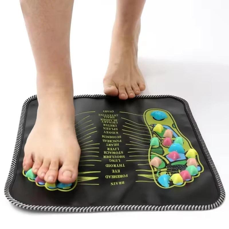 1 Pcs 35x35cm Foot Massage Yoga Mat Pebble Road Body Pain Health Fitness Foot Mat Toe Pressure Blood Circulation Plate Mat - sport flow