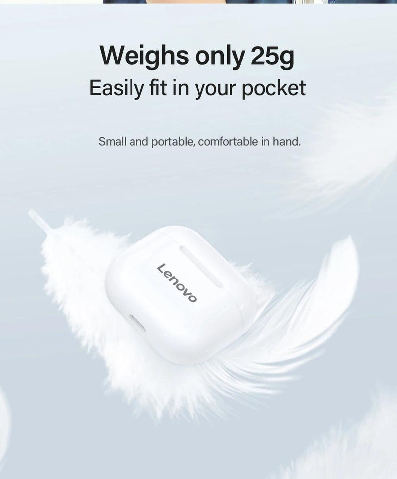 Original Lenovo lp40 Bluetooth Earphone 5.0 Immersive Sound HIFI TWS With Microphone Touch Control For Long Standby Time Motion - sport flow