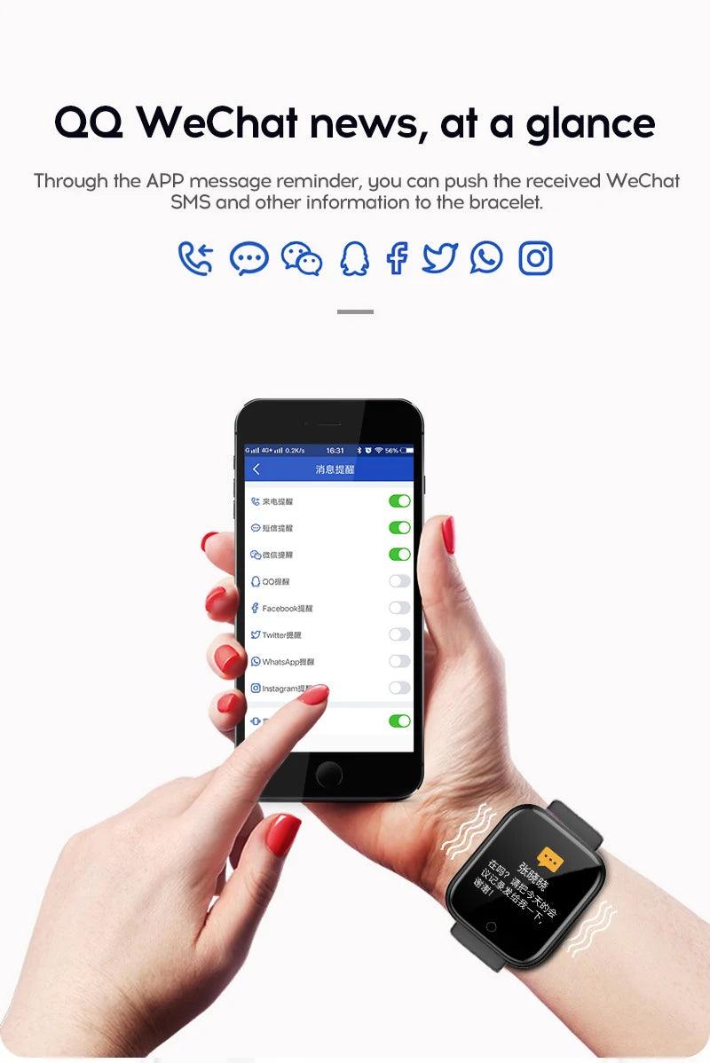 Multifunctional Smart Watch Men Women Bluetooth Connected Phone Music Fitness Sports Bracelet Sleep Monitor Y68 Smartwatch D20 - sport flow