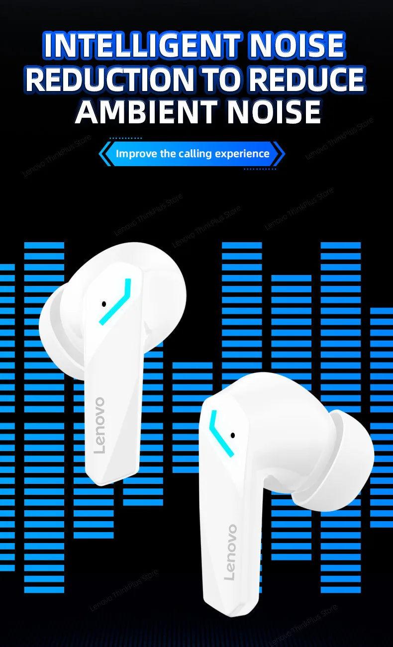 Lenovo GM2 Pro TWS Wireless Bluetooth Headset 5.3 Headphones Sport Gaming Headsets Noise Reduction Earbuds Bass Touch Control - sport flow