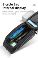 WEST BIKING Bicycle Bag 7.0 Inch Phone Bag Waterproof Front Frame Cycling Bag Sensitive Touch Screen MTB Road Bike Bag - sport flow