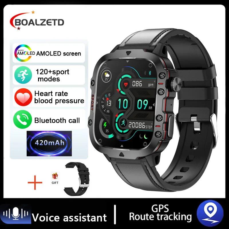 2025 New For Xiaomi Military Smart Watch Men IP68 5ATM Outdoor Sports Fitness Tracker Health Monitor 1.96" BT Call Smartwatch - sport flow