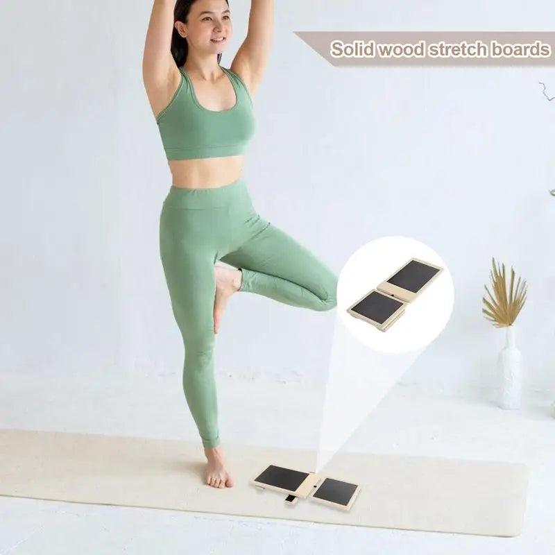 Single Leg Balance Board Wooden Foot Strengthener Anti Slip Wobble Board For Sprained Ankle Stability Exercises Posture - sport flow