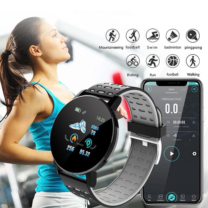 119S Smartwatch Bluetooth Smart Watch Men Blood Pressure Women Smart Band Clock Sports Fitness Tracker Watch For Android IOS - sport flow