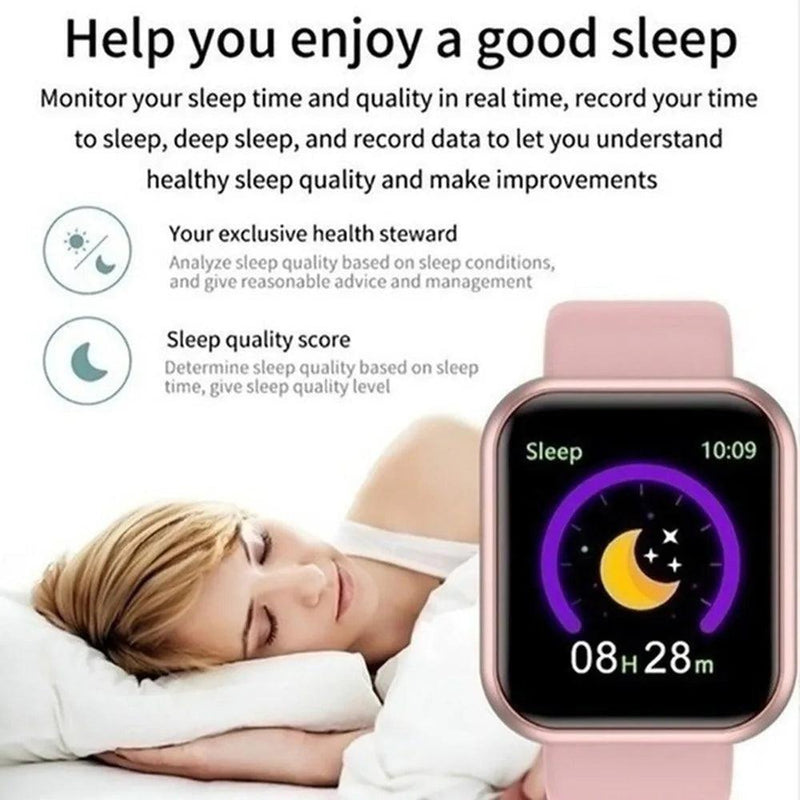 Multifunctional Smart Watch Men Women Bluetooth Connected Phone Music Fitness Sports Bracelet Sleep Monitor Y68 Smartwatch D20 - sport flow
