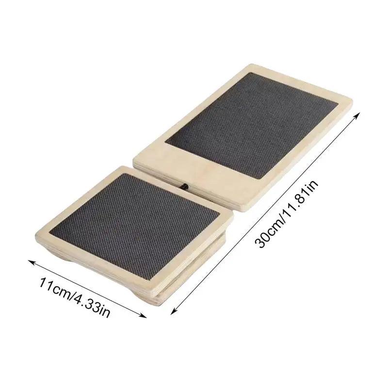 Single Leg Balance Board Wooden Foot Strengthener Anti Slip Wobble Board For Sprained Ankle Stability Exercises Posture - sport flow