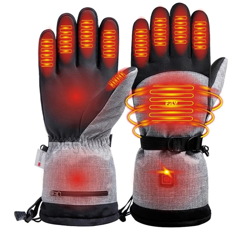 3M Cotton USB Heating Gloves Winter Hand Warmer Electric Thermal Gloves Waterproof Heated for Cycling Fishing Ski Outdoor Glove - sport flow