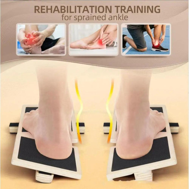 Single Leg Balance Board Wooden Foot Strengthener Anti Slip Wobble Board For Sprained Ankle Stability Exercises Posture - sport flow