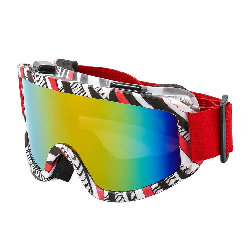 Large Frame Ski Goggles with Colorful Lens Anti-Collision Anti-Glare Lens Outdoor Sport Snow Snowboard for Snowboarding Skiing - sport flow