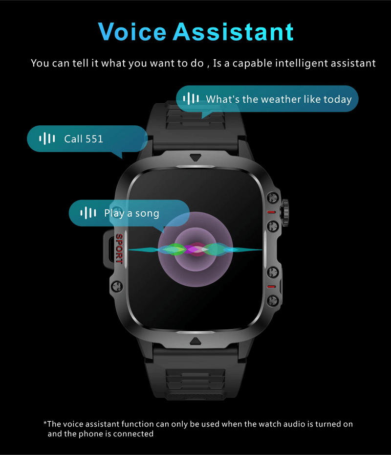 2025 New For Xiaomi Military Smart Watch Men IP68 5ATM Outdoor Sports Fitness Tracker Health Monitor 1.96" BT Call Smartwatch - sport flow