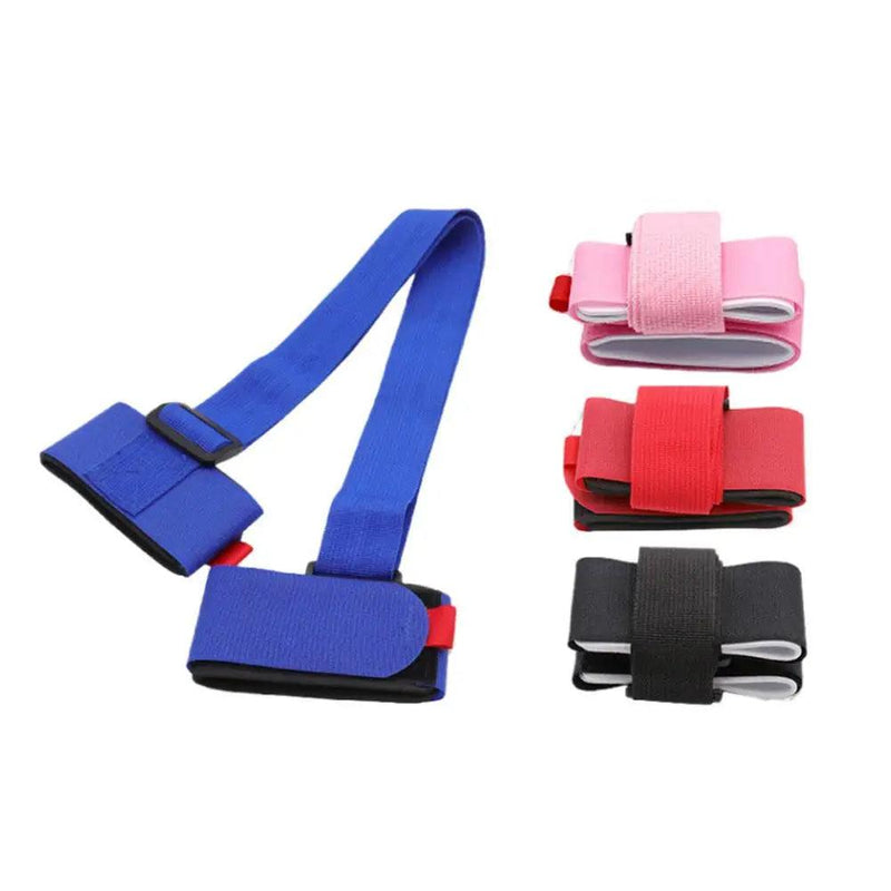 Black Nylon Adjustable Ski Handle Strap Bag Skiing Bag Adjustable Pole Shoulder Hand Carrier Lash Straps Porter Hook Loop - sport flow