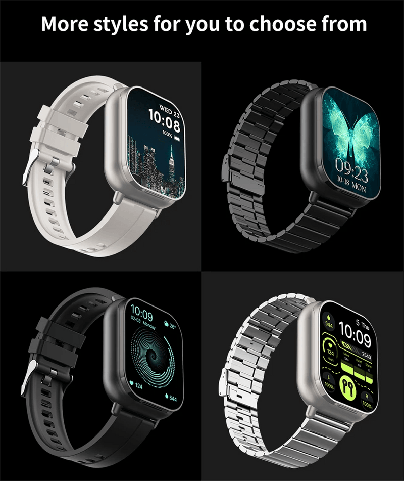 2024 Smart Watch 2 in 1 With Earphone Smartwatch Bluetooth Call Men Watch GPS Track Heart Rate Monitor Play Music SmartWatch - sport flow