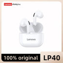 Original Lenovo lp40 Bluetooth Earphone 5.0 Immersive Sound HIFI TWS With Microphone Touch Control For Long Standby Time Motion - sport flow