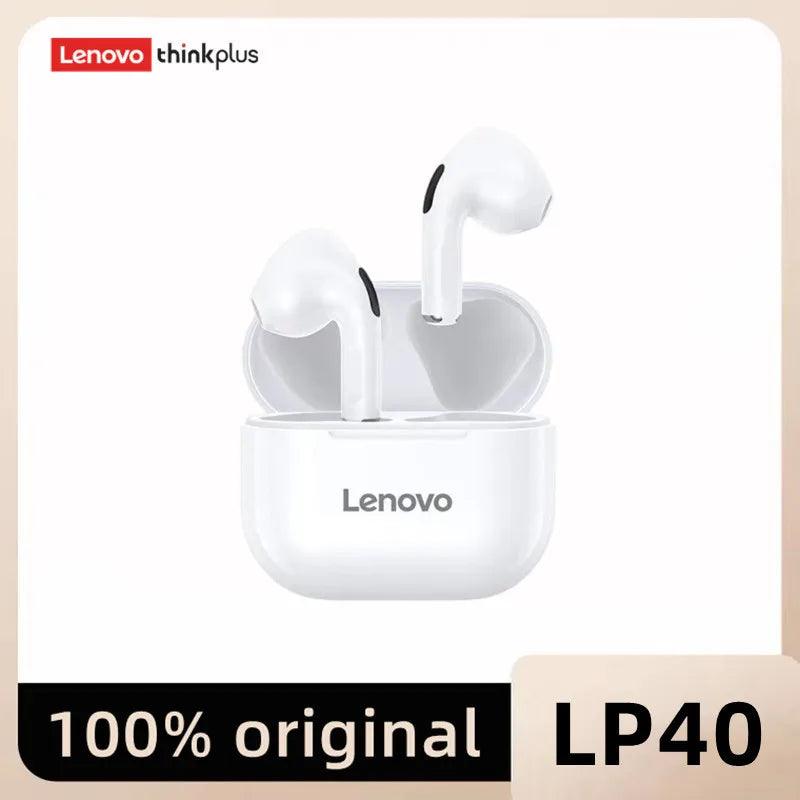 Original Lenovo lp40 Bluetooth Earphone 5.0 Immersive Sound HIFI TWS With Microphone Touch Control For Long Standby Time Motion - sport flow