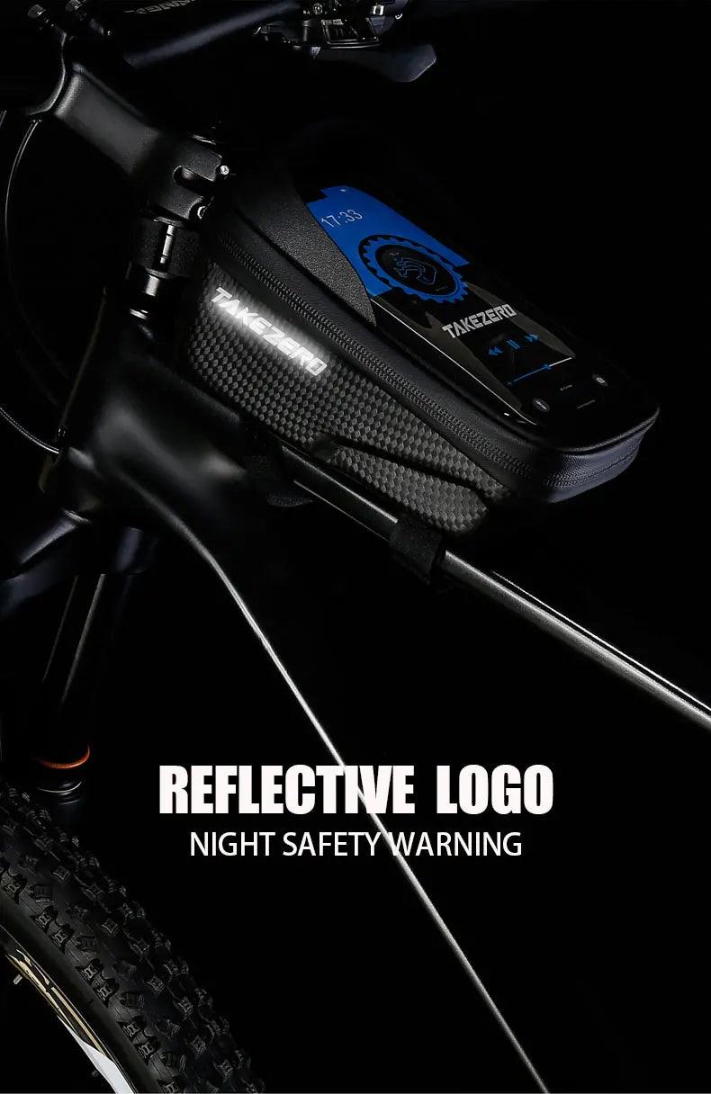 TAKEZERO A2 Mountain Bicycle Bag - Hard Shell EVA Front Bar Bag for Road Bikes, Mobile Phone Handlebar Bag - Cycling Equipment - sport flow