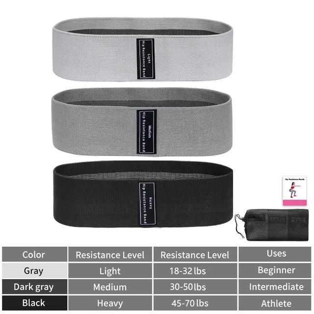 Fabric Resistance Hip Booty Bands Glute Thigh Elastic Workout Bands Squat Circle Stretch Fitness Strips Loops Yoga Gym Equipment - sport flow