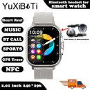 2024 Smart Watch 2 in 1 With Earphone Smartwatch Bluetooth Call Men Watch GPS Track Heart Rate Monitor Play Music SmartWatch - sport flow