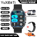 2024 Smart Watch 2 in 1 With Earphone Smartwatch Bluetooth Call Men Watch GPS Track Heart Rate Monitor Play Music SmartWatch - sport flow