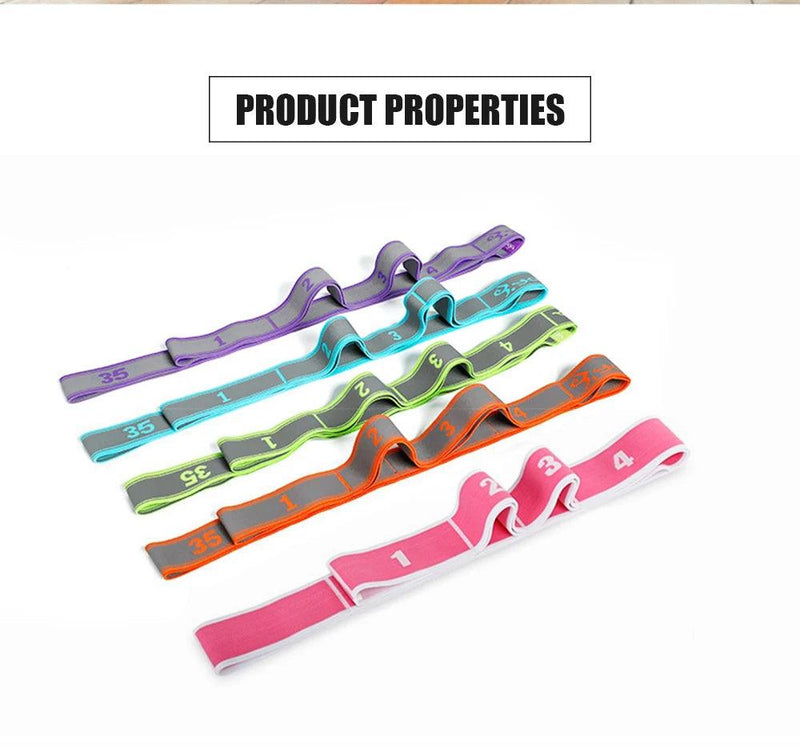 Multi-Section Elastic Yoga Resistance Bands Adult Child Dance Training Gym Home Pilates Exercise Pull Strap Belt Fitness Sport - sport flow