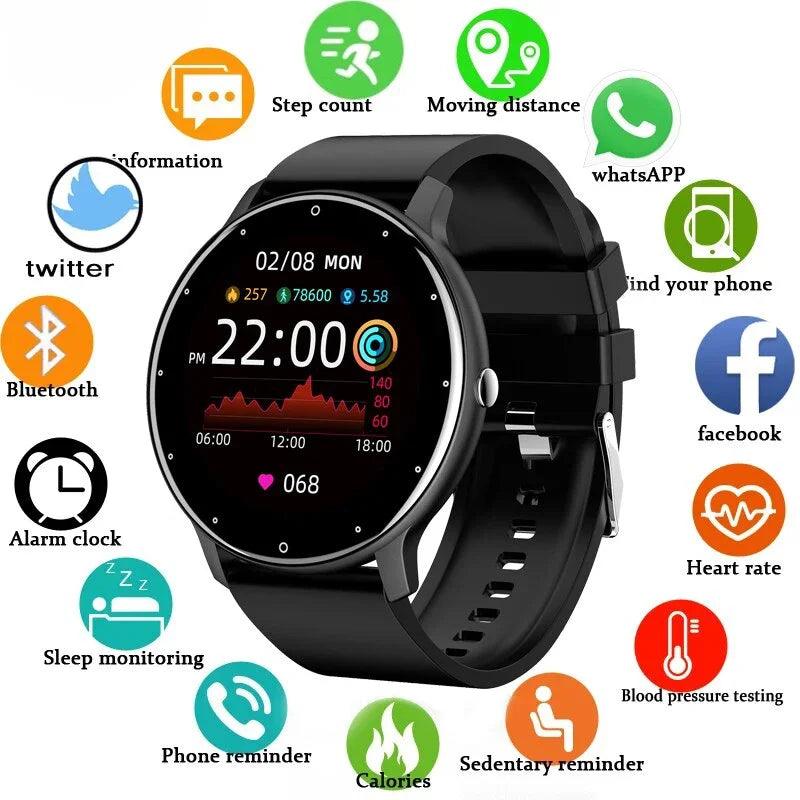 LIGE 2025 Smart Watch Women Men Lady Gift Sport Fitness Watches Heart Rate Monitor Waterproof Smartwatch For Xiaomi Android IOS - sport flow