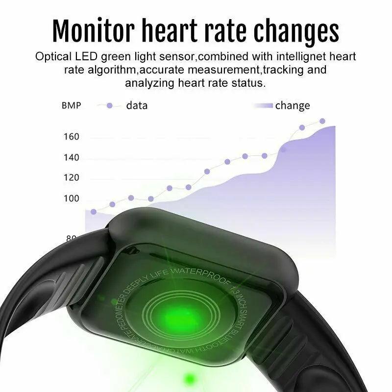Multifunctional Smart Watch Men Women Bluetooth Connected Phone Music Fitness Sports Bracelet Sleep Monitor Y68 Smartwatch D20 - sport flow