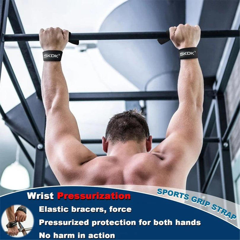 Weightlifting Straps 1 Pair Lifting Wrist Anti-Slip Silicone Strength Training Strap Deadlifts Crossfit Hand Grips Wrist Support - sport flow