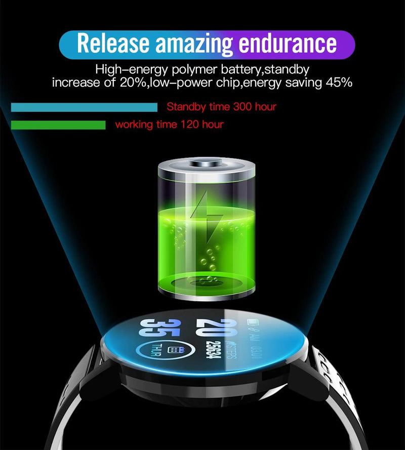 119S Smartwatch Bluetooth Smart Watch Men Blood Pressure Women Smart Band Clock Sports Fitness Tracker Watch For Android IOS - sport flow