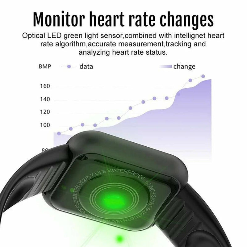 Multifunctional Smart Watch Men Women Bluetooth Connected Phone Music Fitness Sports Bracelet Sleep Monitor Y68 Smartwatch D20 - sport flow