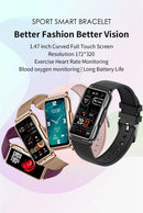 For Android IOS Smart Bracelet Women Smartwatch Men Heart Rate Blood Oxygen Waterproof Sport Smart Band Watch For Ladies +Gift - sport flow